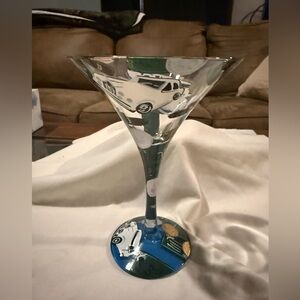 Vintage LOLITA Love My Martini "MILLIONAIRE" Martini Glass RETIRED Hand Painted
